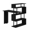 Furinno Moore L-Shape Computer Desk with 5-Tier Shelves - Thumbnail Image 5