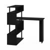 Furinno Moore L-Shape Computer Desk with 5-Tier Shelves - Thumbnail Image 6