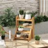 Furinno Tioman Outdoor Hardwood Tabletop Mini Planter Ladder Display Shelf - Thumbnail Image 6