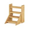 Furinno Tioman Outdoor Hardwood Tabletop Mini Planter Ladder Display Shelf - Thumbnail Image 1