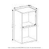 Furinno Pasir 2-Tier Open Shelf Bookcase - Thumbnail Image 2