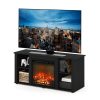 Furinno Jensen TV Stand with Fireplace - Thumbnail Image 5