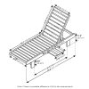 Furinno Tioman Outdoor Hardwood Malo Sun Lounger with Tray - Thumbnail Image 2