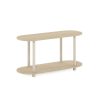 Furinno Turn-N-Tube No Tools Modern Oval Side Table - Thumbnail Image 1