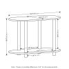 Furinno Turn-N-Tube No Tools Modern Oval Side Table - Thumbnail Image 2