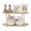Furinno Turn-N-Tube No Tools Modern Oval Side Table - Thumbnail Image 5