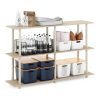 Furinno Turn-N-Tube No Tools 3-Tier Modern Rectangle Side Display Rack - Thumbnail Image 4