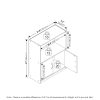 Furinno Gruen 2-Tier Open Shelf Bookcase with 2 Doors Storage Cabinet - Thumbnail Image 2