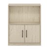 Furinno Gruen 2-Tier Open Shelf Bookcase with 2 Doors Storage Cabinet - Thumbnail Image 3