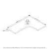Furinno Rossi Wall Mounted Corner L-Shape Floating Display Shelves, Set of 2 - Thumbnail Image 2