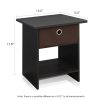 Furinno Dario End Table/ Night Stand Storage Shelf with Bin Drawer - Thumbnail Image 2