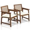 Furinno Tioman Hardwood Outdoor Armchair with Cushion - Thumbnail Image 1