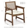 Furinno Tioman Hardwood Outdoor Armchair with Cushion - Thumbnail Image 2