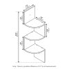 Furinno Rossi 3-Tier Wall Mount Floating Corner Radial Shelf - Thumbnail Image 2