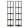 Furinno Turn-N-Tube 5 Tier Corner Display Rack Multipurpose Shelving Unit, Set of 2 - Thumbnail Image 1