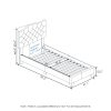 Furinno Abbyson Button Tufted Bed Frame - Thumbnail Image 2