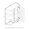 Furinno Indo Storage Shelf with Louver Door Cabinet - Thumbnail Image 2