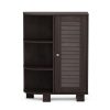 Furinno Indo Storage Shelf with Louver Door Cabinet - Thumbnail Image 3