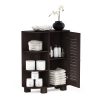 Furinno Indo Storage Shelf with Louver Door Cabinet - Thumbnail Image 4
