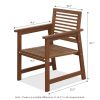 Furinno Tioman Hardwood Outdoor Armchair without Cushion - Thumbnail Image 2