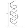 Furinno Rossi 5-Tier Wall Mount Floating Corner Square Shelf - Thumbnail Image 2