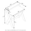 Furinno Modern Simplistic Criss-Crossed Home Office Study Desk - Thumbnail Image 2