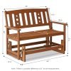 Furinno Tioman Outdoor Hardwood New Mexico Glider - Thumbnail Image 2