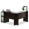 Furinno Indo L-Shaped Desk with Bookshelves - Thumbnail Image 6