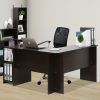 Furinno Indo L-Shaped Desk with Bookshelves - Thumbnail Image 9