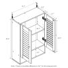 Furinno Indo Double Door Wall Cabinet - Thumbnail Image 2