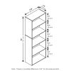 Furinno Luder 5-Tier Reversible Color Open Shelf Bookcase - Thumbnail Image 2