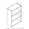 Furinno Wright 3-Shelf Bookcase - Thumbnail Image 2