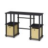 Furinno Turn-N-Tube Computer Desk with Storage Bins - Thumbnail Image 1