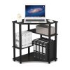 Furinno Turn-N-Tube Space Saving Corner Desk with Shelves - Thumbnail Image 6