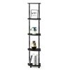 Furinno Turn-N-Tube 5 Tier Corner Display Rack Multipurpose Shelving Unit with Classic Tubes - Thumbnail Image 5