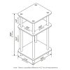 Furinno Just 3-Tier Turn-N-Tube End Table - Thumbnail Image 2