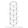 Furinno Turn-N-Tube 5-Tier Corner Square Rack Display Shelf with Classic Tube - Thumbnail Image 2