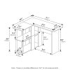 Furinno Abbott L-Shape Desk with Bookshelf - Thumbnail Image 2