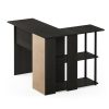 Furinno Abbott L-Shape Desk with Bookshelf - Thumbnail Image 4