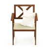 Furinno Tioman Hardwood X Back Arm Chair in Teak Oil with Cushion - Thumbnail Image 6