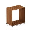 Furinno Tioman Hardwood Multipurpose Stacking Shelf in Teak Oil - Thumbnail Image 2