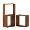 Furinno Tioman Hardwood Multipurpose Stacking Shelf in Teak Oil - Thumbnail Image 3