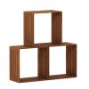 Furinno Tioman Hardwood Multipurpose Stacking Shelf in Teak Oil - Thumbnail Image 4