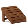 Furinno Tioman Small Hardwood Adirondack Footstool in Teak Oil - Thumbnail Image 1