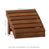 Furinno Tioman Small Hardwood Adirondack Footstool in Teak Oil - Thumbnail Image 2