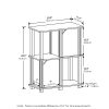 Furinno Brahms 3-Tier Storage Shelf with 2 Doors - Thumbnail Image 2