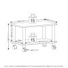 Furinno Econ Home Office Under Desk CPU and Printer Stand with Wheels - Thumbnail Image 2