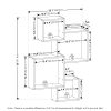 Furinno Rossi Interweave Wall Mount Floating Cube Shelf, Set of 4, - Thumbnail Image 2