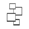 Furinno Rossi Interweave Wall Mount Floating Cube Shelf, Set of 4, - Thumbnail Image 3