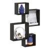 Furinno Rossi Interweave Wall Mount Floating Cube Shelf, Set of 4, - Thumbnail Image 4